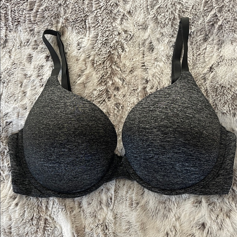 Heather Gray Perfect Coverage Padded Convertible Bra Victoria’s Secret 36D
